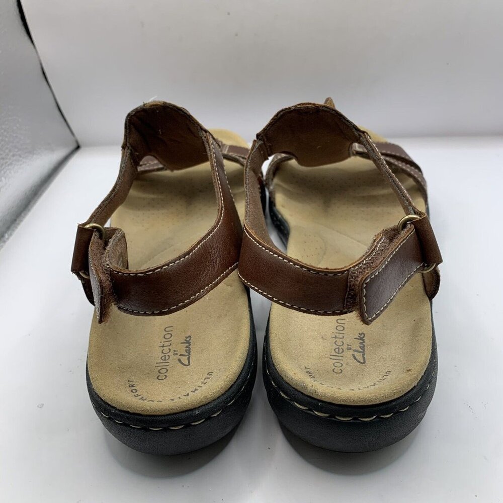 Clarks Laurieann Kay Women's T-Strap brown leather size 8.5M - Picture 4 of 7